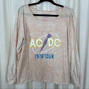 Lucky Brand AC DC band graphic long sleeve tee shirt